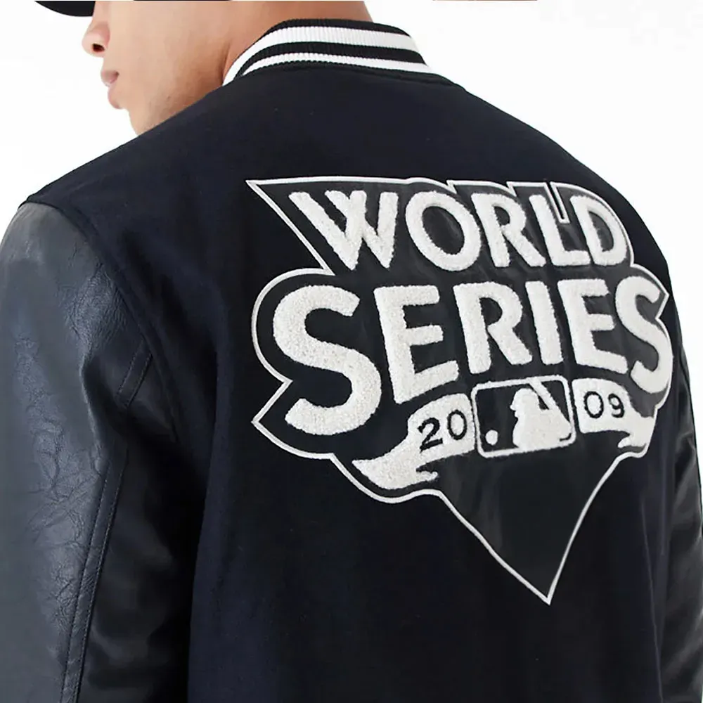 2009 NY Yankees World Series Black Varsity Jacket