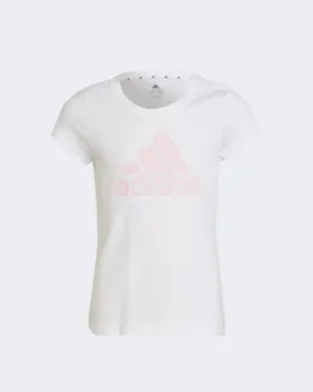 Adidas Essentials Girls Sportswear T-Shirt White/Pink Hm8731