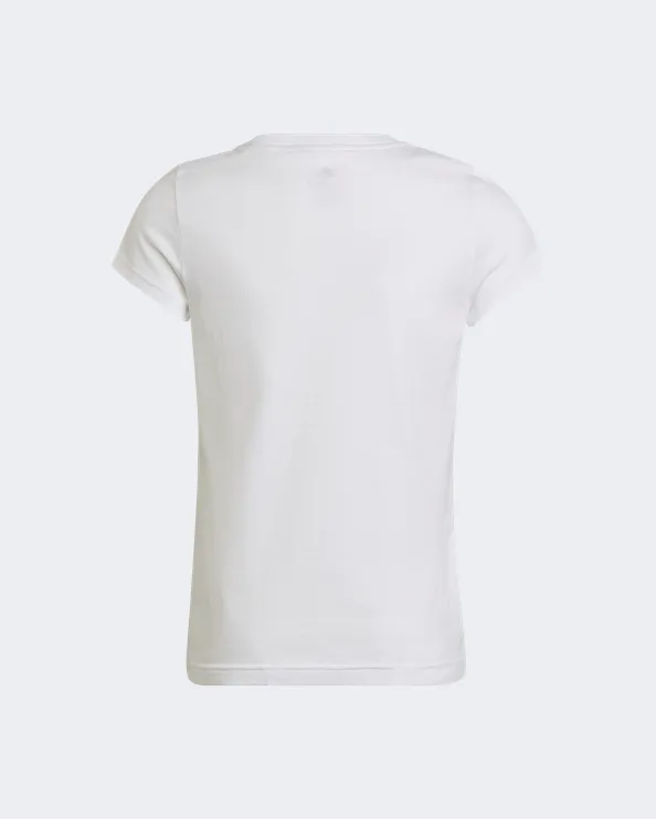 Adidas Essentials Girls Sportswear T-Shirt White/Pink Hm8731