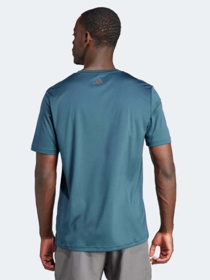 Adidas Hiit Graphic  Men Training T-Shirt Arctic Night/ Gold