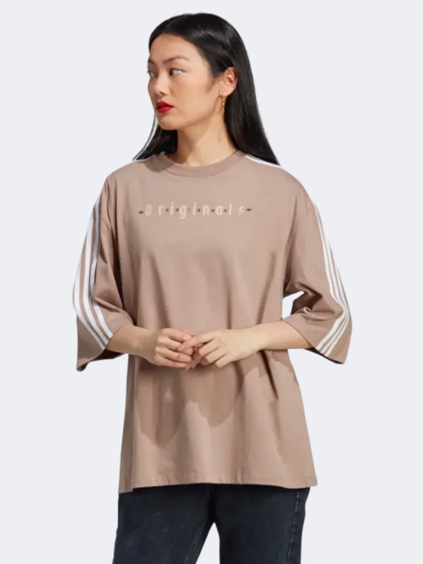 Adidas Oversized Women Original T-Shirt Chalky Brown