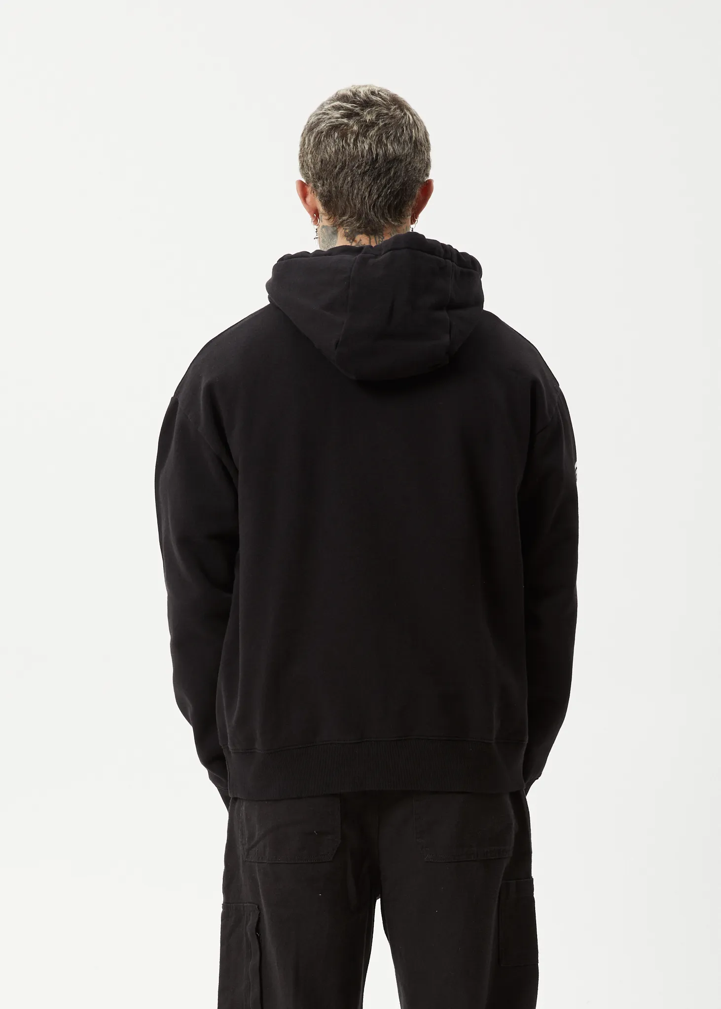 AFENDS Mens Gothic - Pull On Hood - Black
