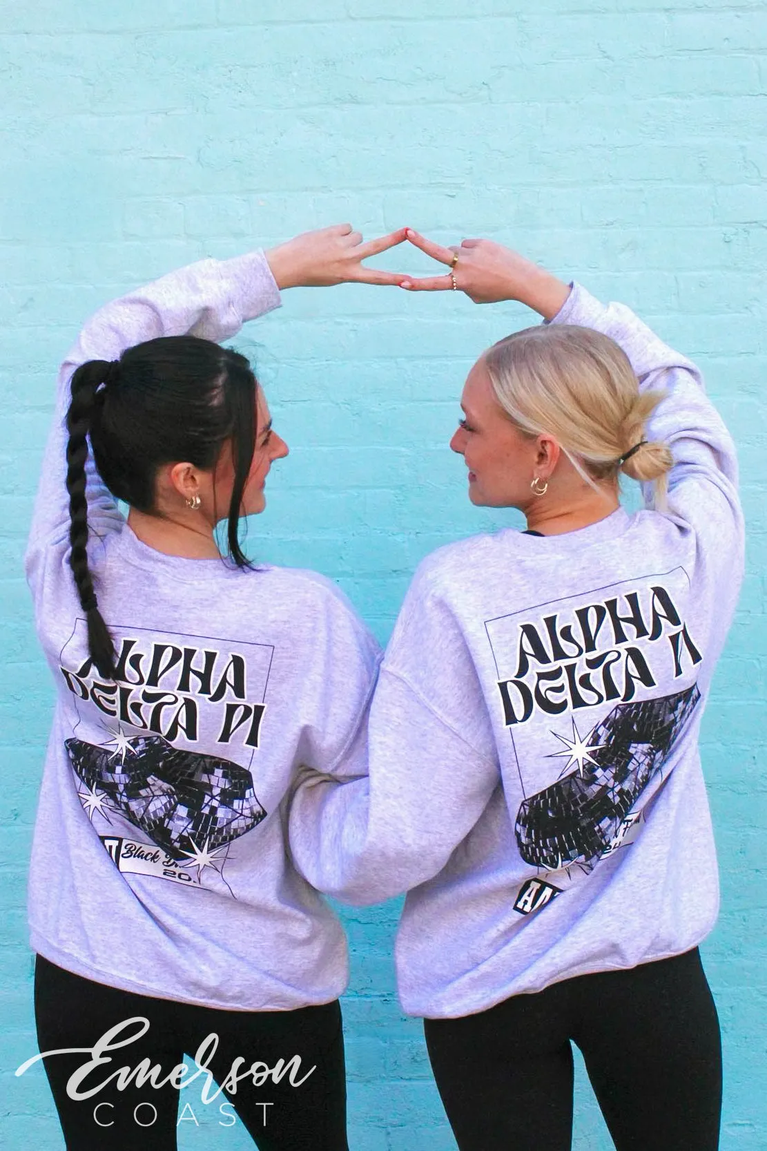 Alpha Delta Pi Black Diamond Formal Crewneck