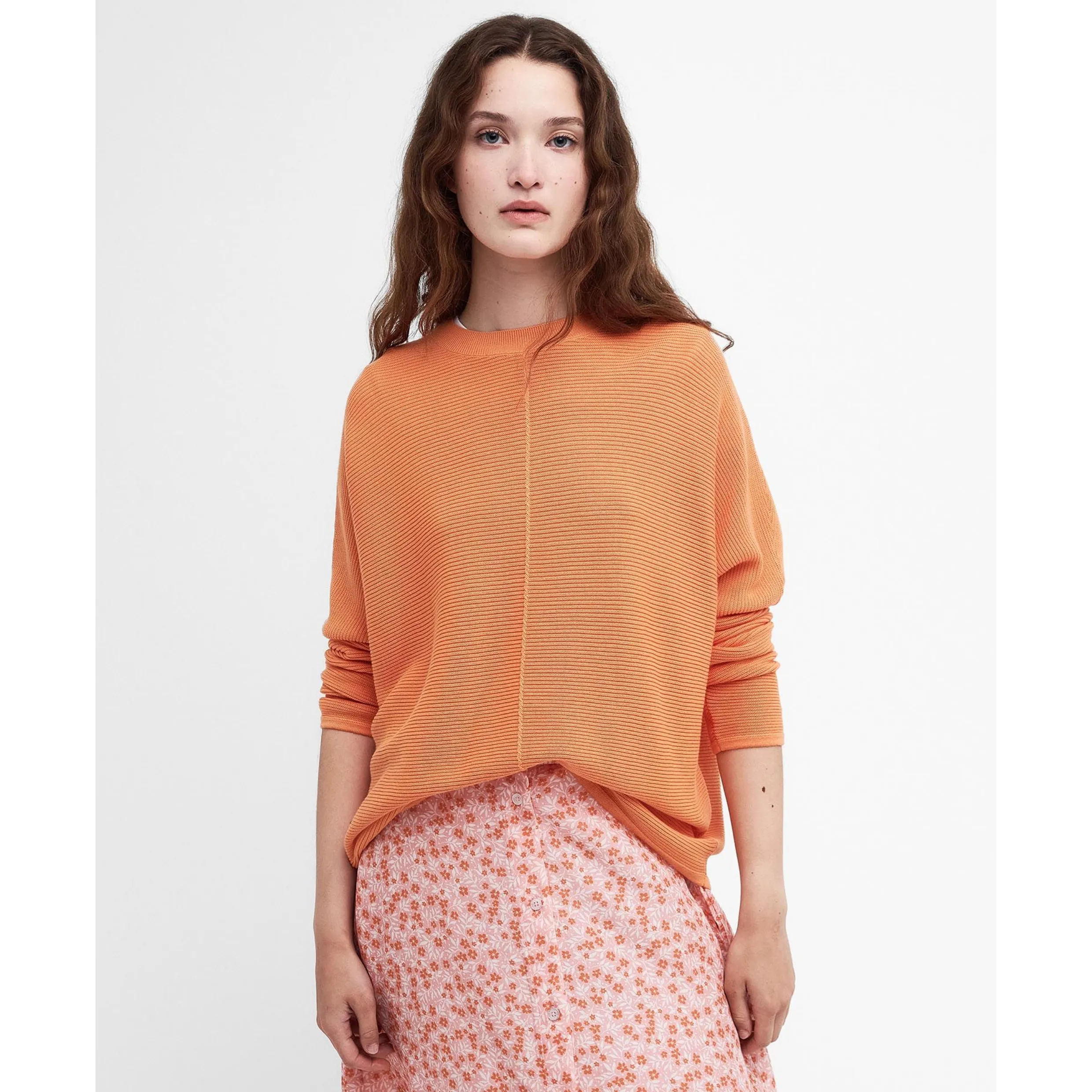 Barbour Bickland Knit Jumper Apricot Crush LKN1506YE72