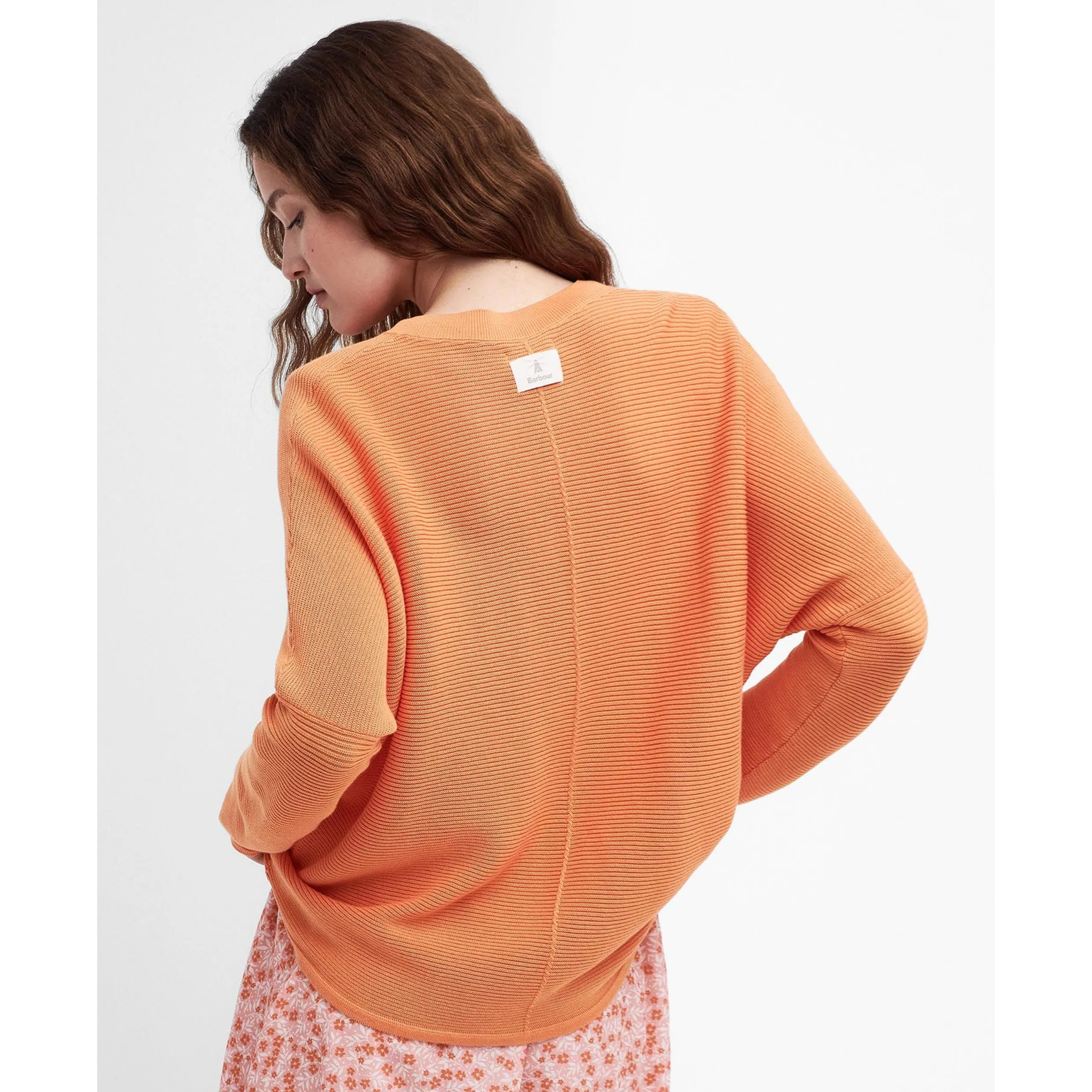 Barbour Bickland Knit Jumper Apricot Crush LKN1506YE72