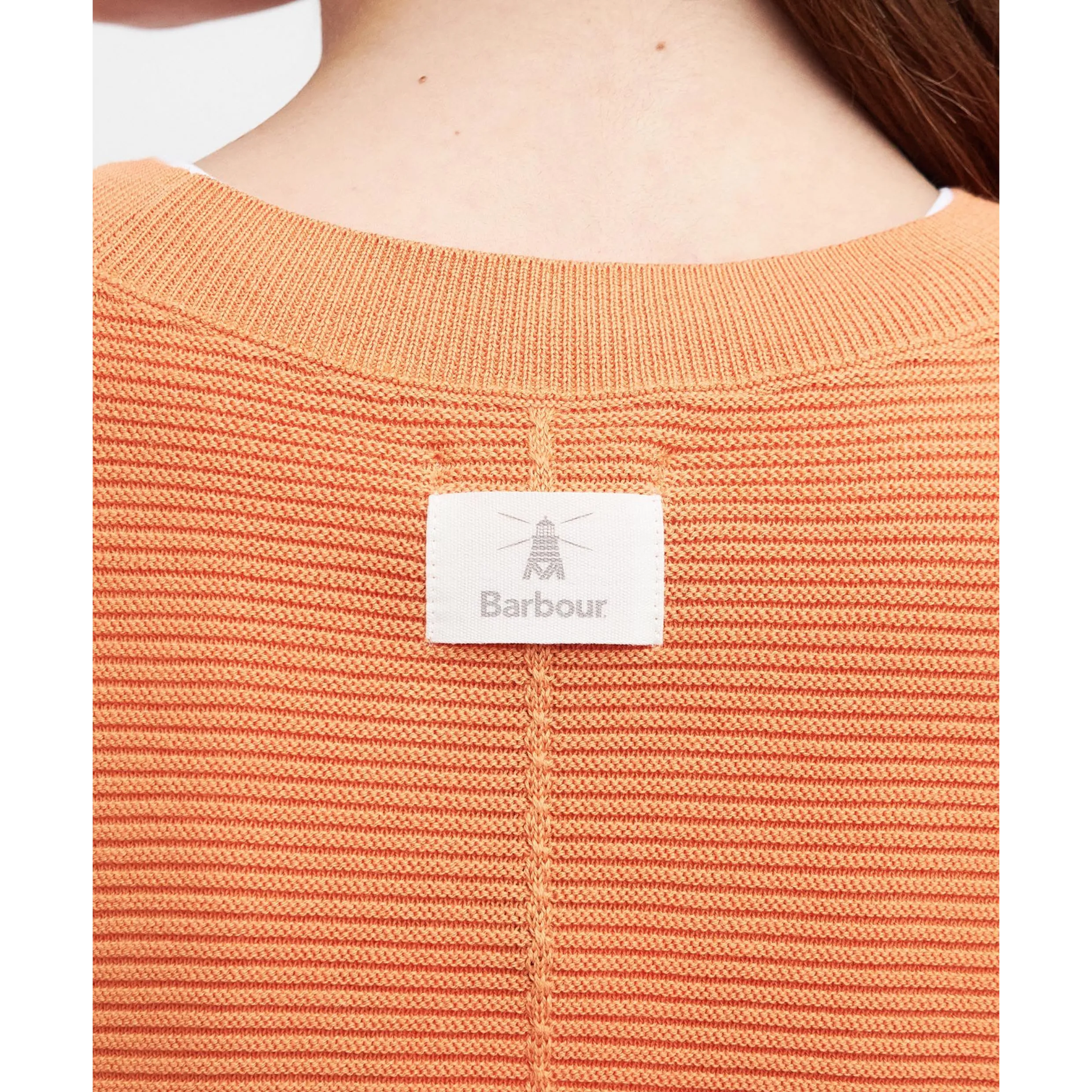 Barbour Bickland Knit Jumper Apricot Crush LKN1506YE72