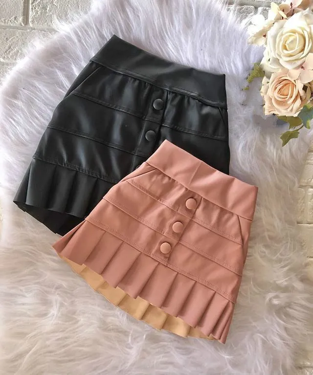 Becca Faux Leather Skirt