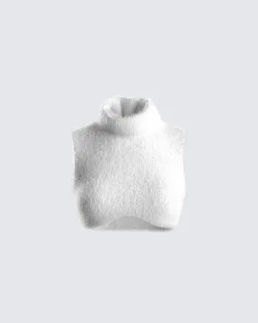 Beckett White Cropped Knit Top