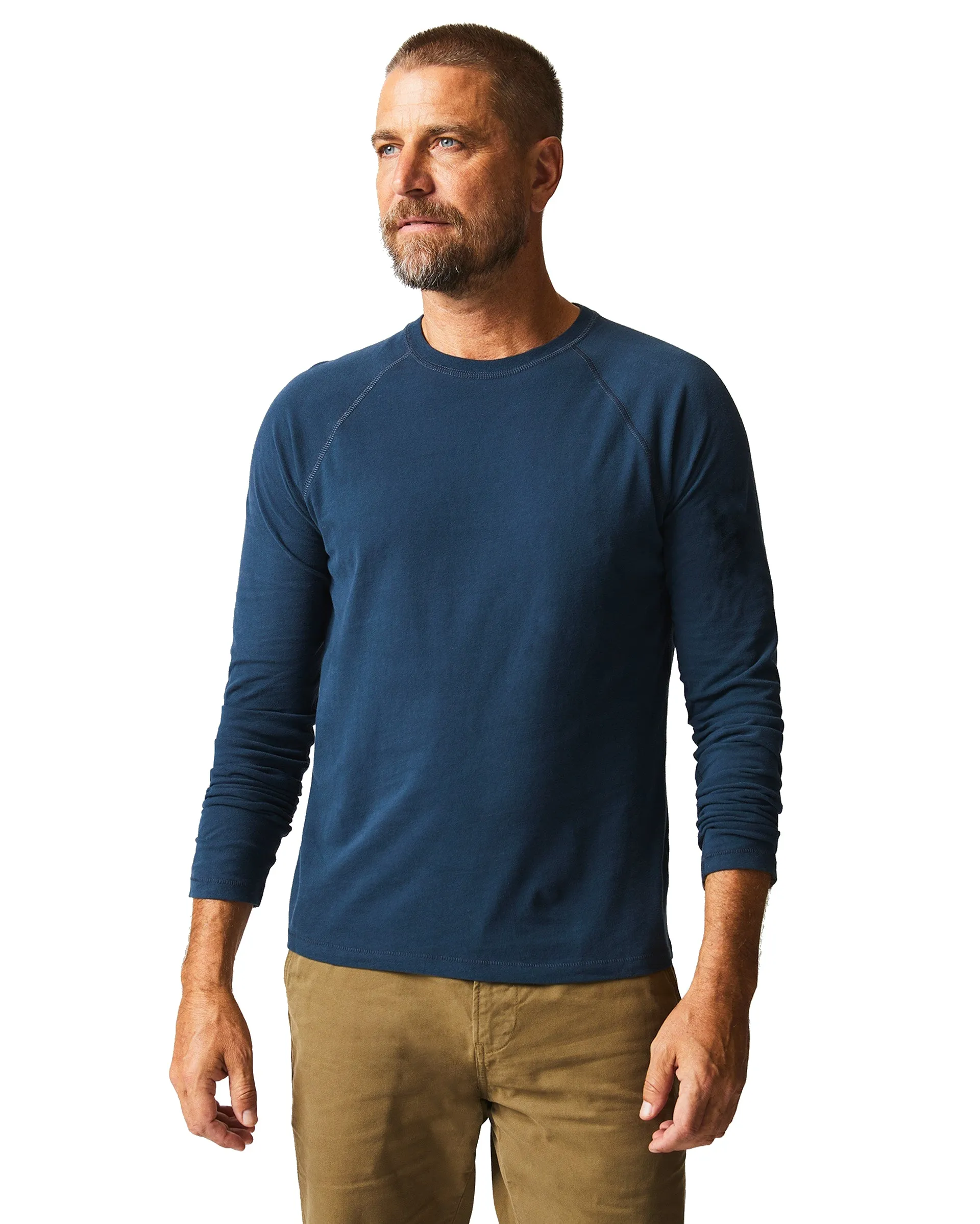 Billy Reid Sueded Cotton LS Crew
