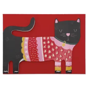 Black & White Cat Christmas Jumper Card