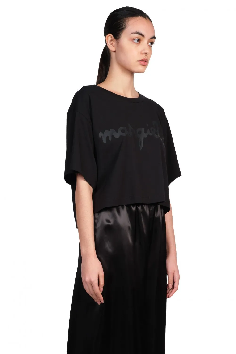 Black Logo Cropped T-Shirt