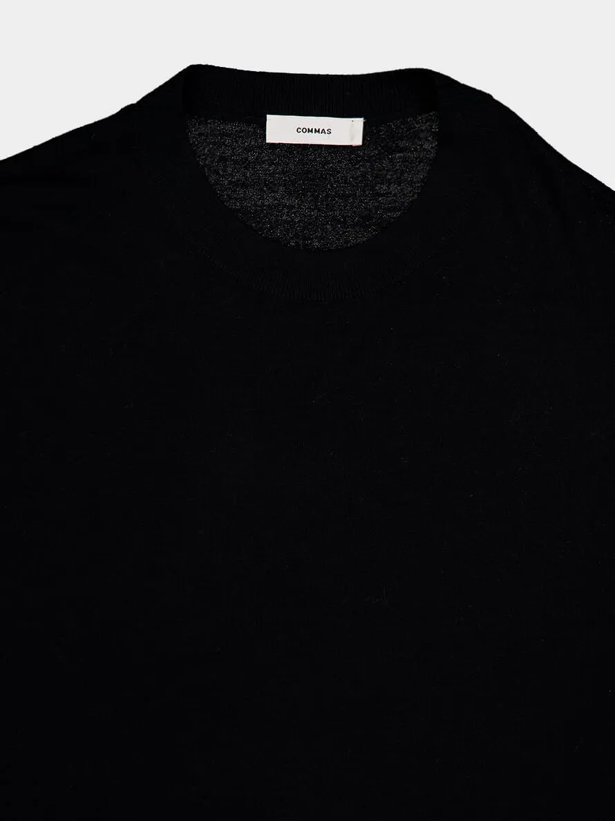 Black Merino Wool Jumper