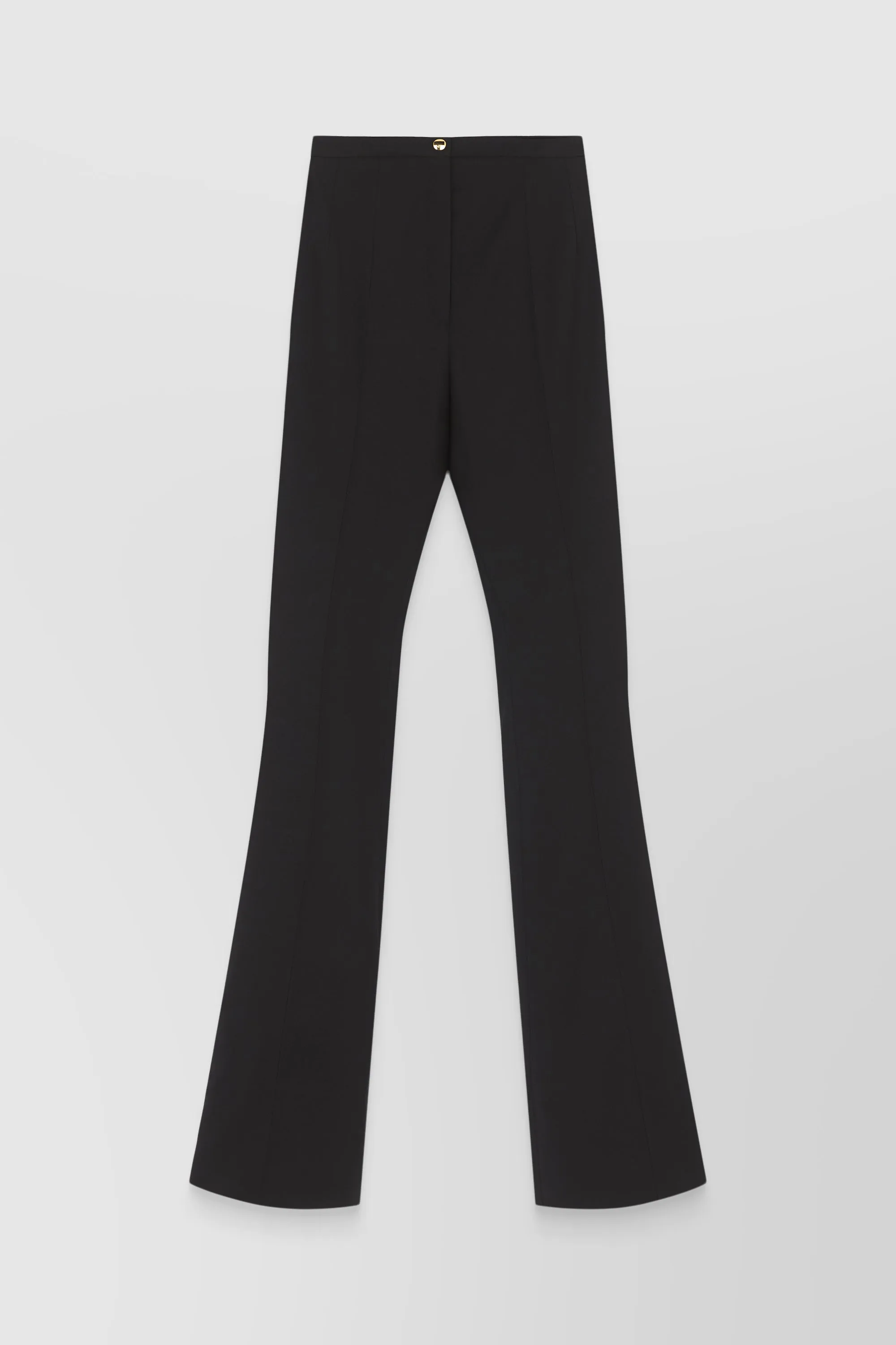 Black slide flared pants