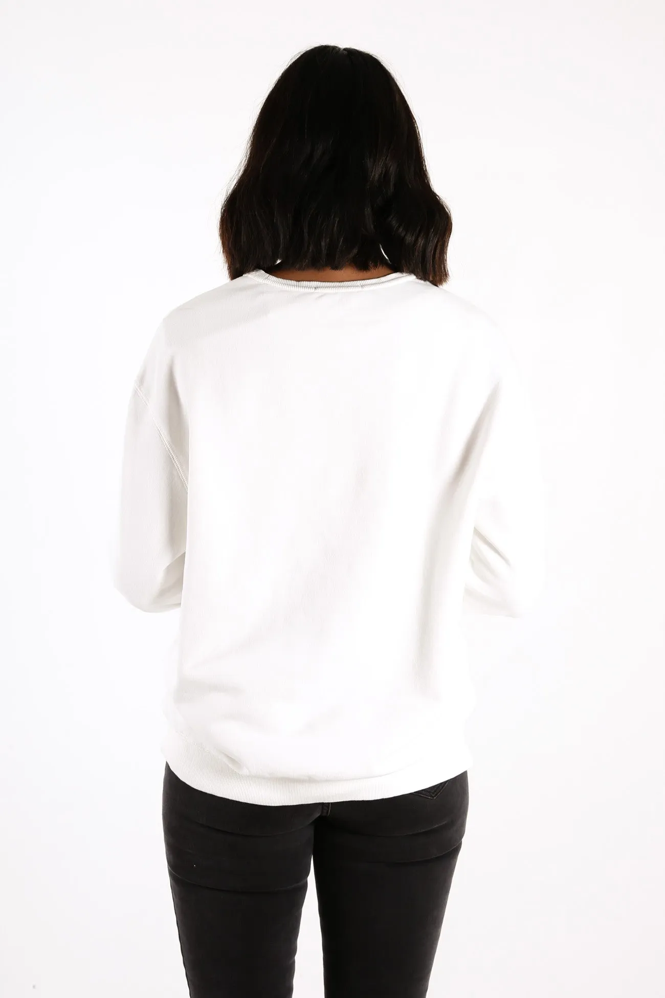Block Logo Sweatshirt White