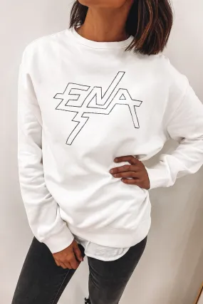 Block Logo Sweatshirt White