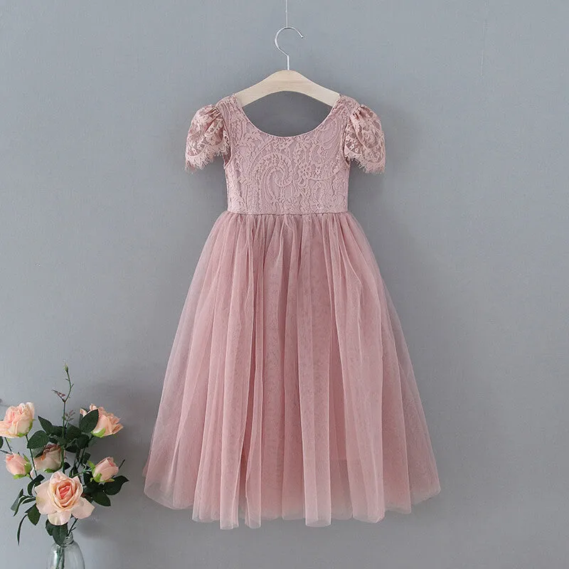 Bohemian Flutter Dress - Dusty Rose