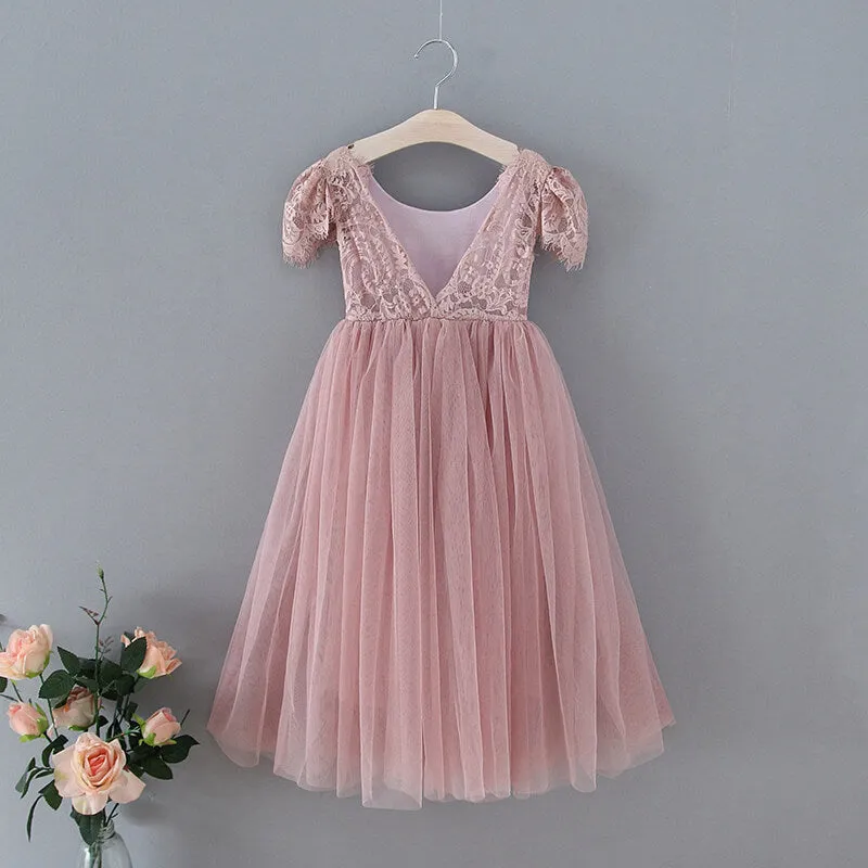Bohemian Flutter Dress - Dusty Rose