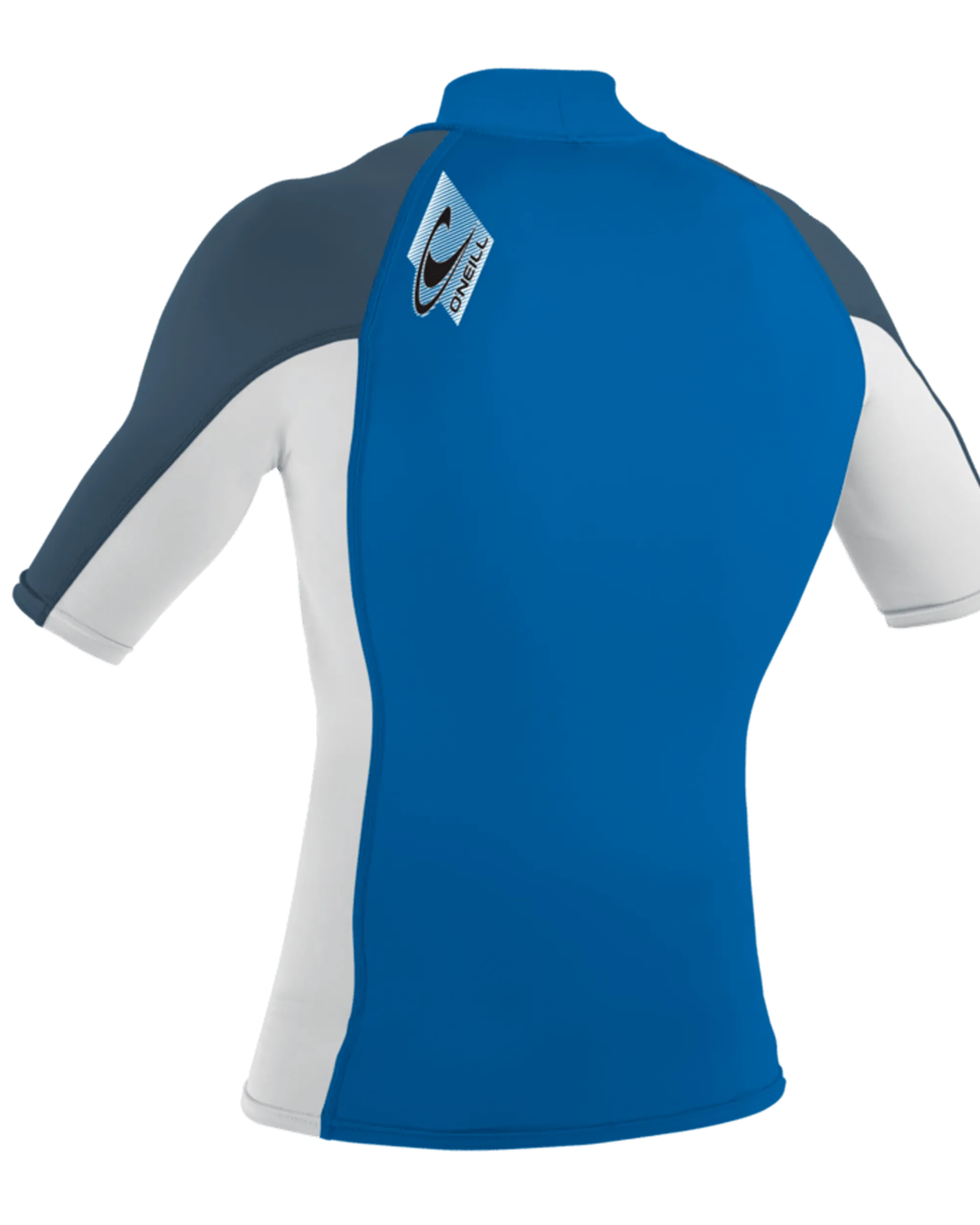 Boys Premium Skins Turtleneck Rash Vest in Ocean, White & Copen Blue