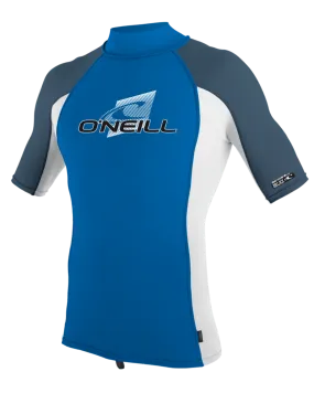 Boys Premium Skins Turtleneck Rash Vest in Ocean, White & Copen Blue