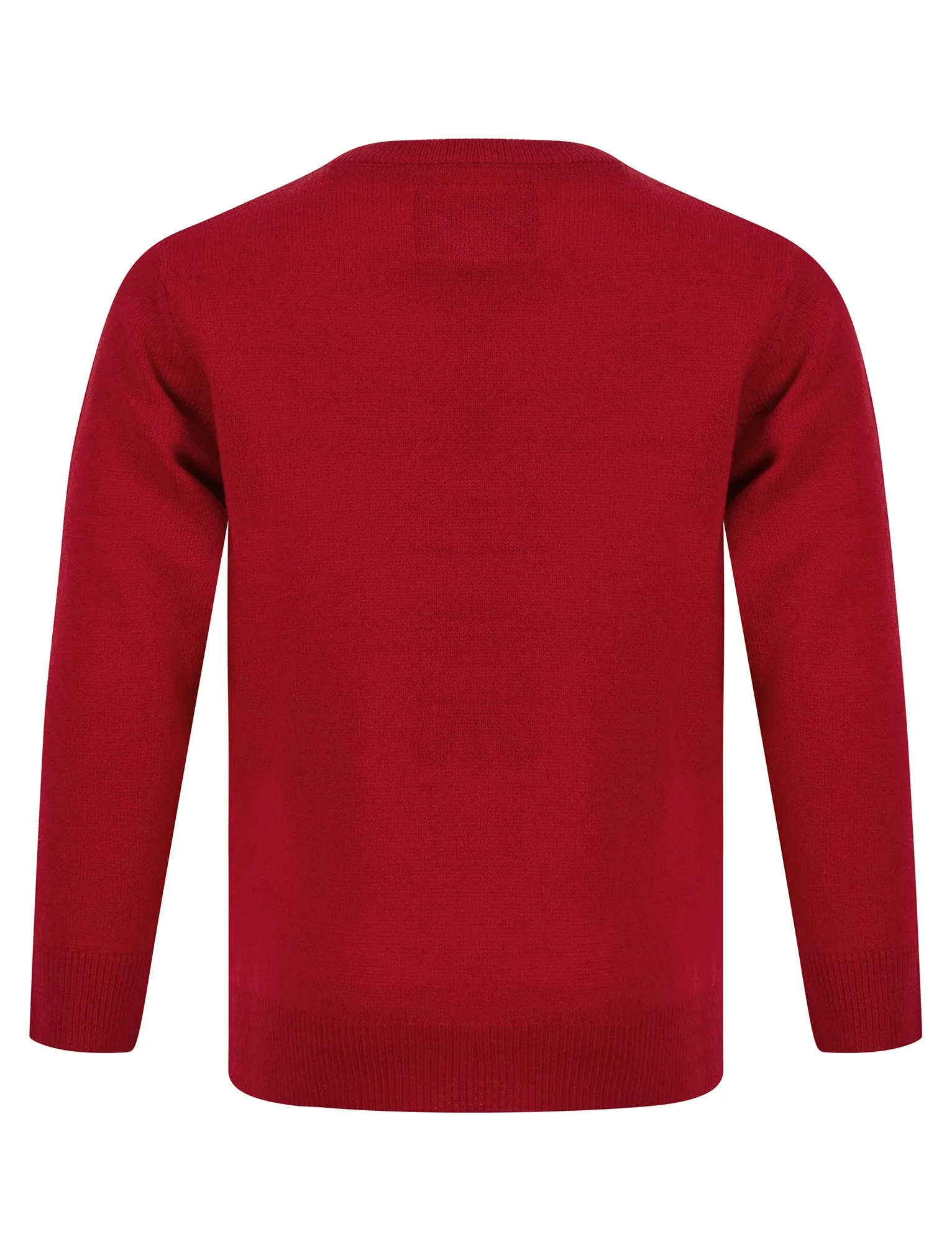 Boy's Reindeer 3D Pom-Pom Novelty Christmas Jumper in George Red - Merry Christmas Kids (4-12yrs)