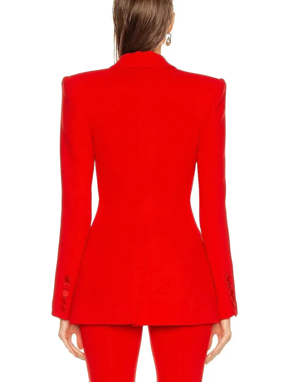 Bright Blazer and Flared Pant Suit in Yellow or Red