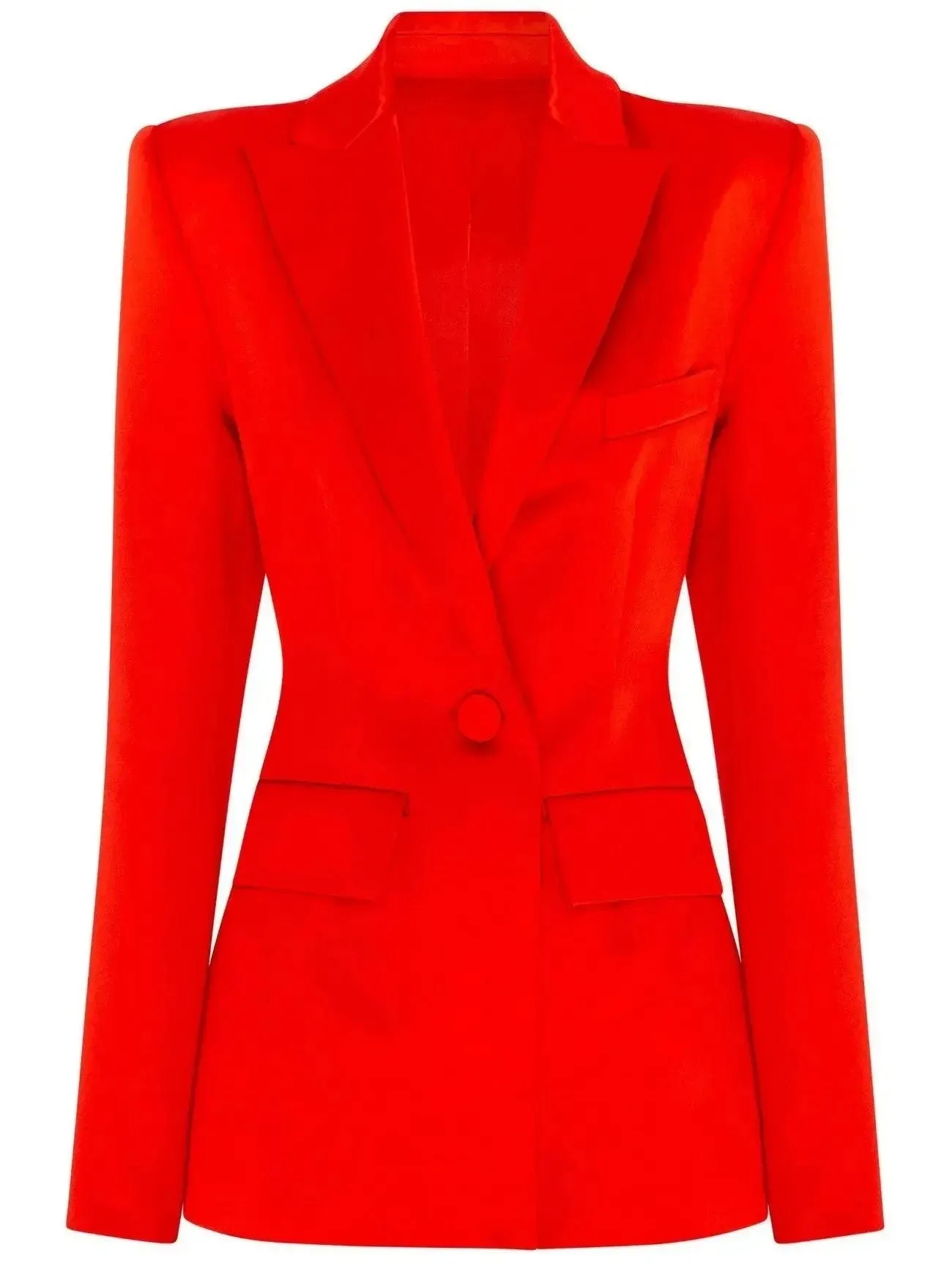 Bright Blazer and Flared Pant Suit in Yellow or Red
