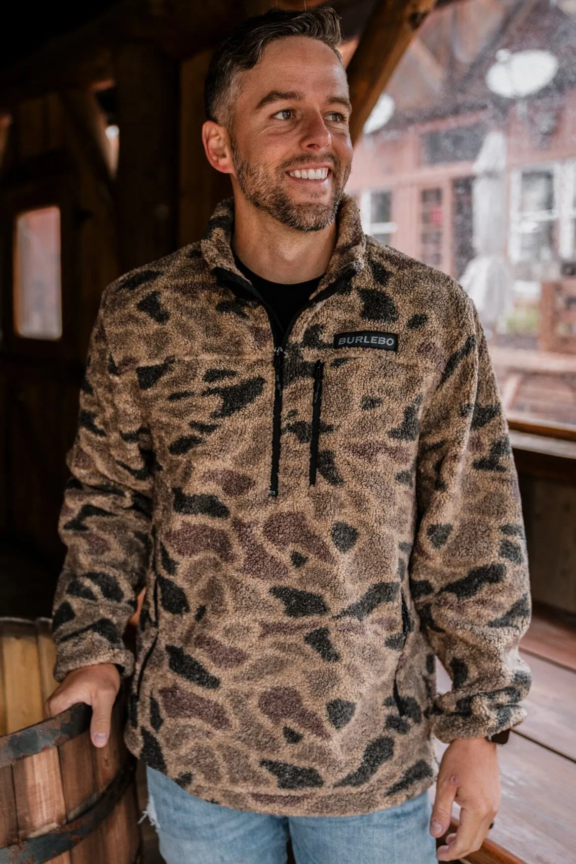 BURLEBO Sherpa - Quarter Zip - Rocky Mountain Camo