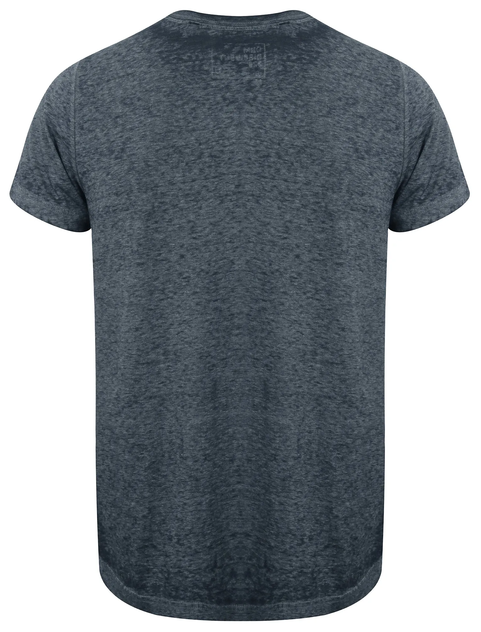 Burneast Burnout Henley V Neck T-Shirt in Dark Navy - Dissident