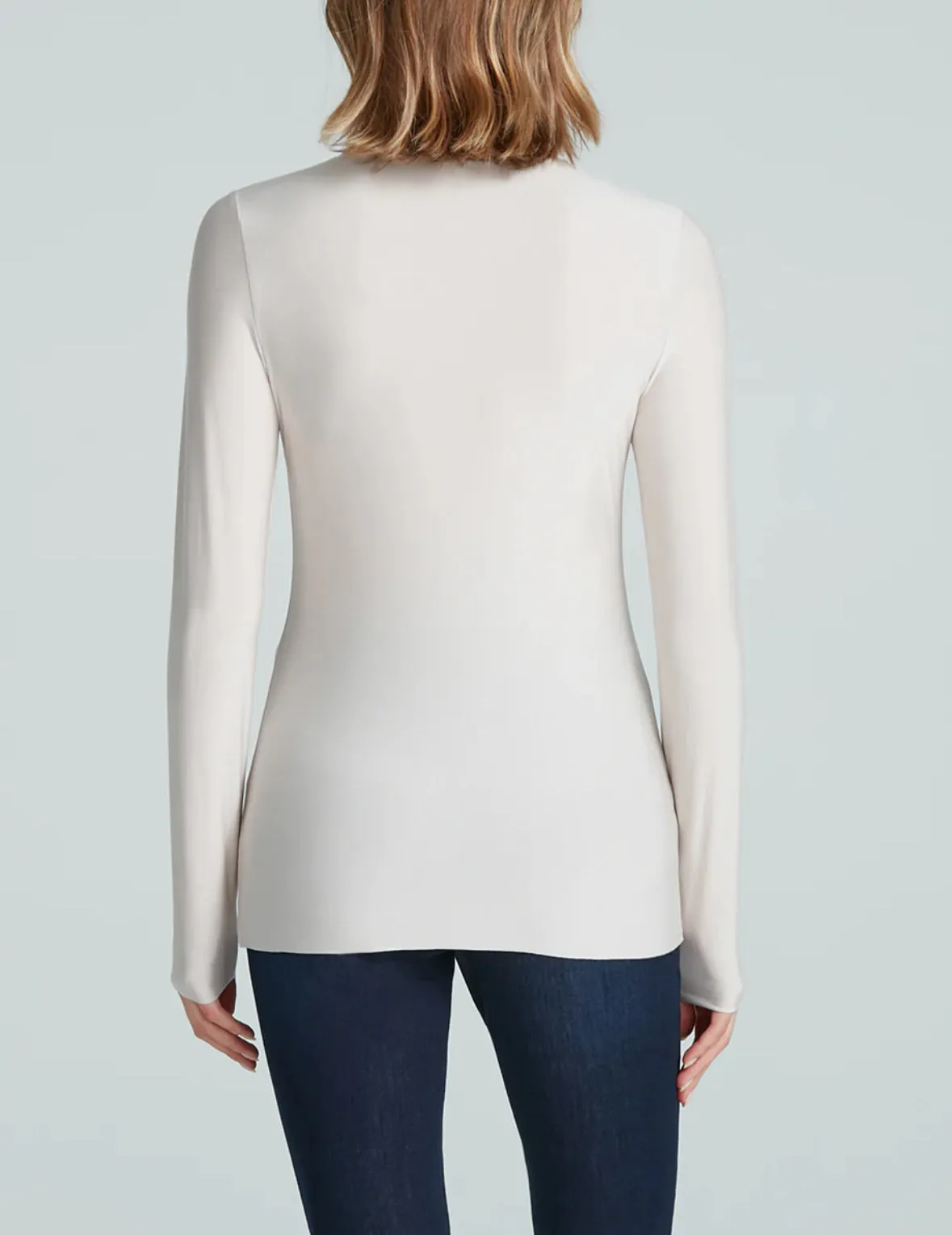 Butter Long Sleeve Crewneck in Porcelain