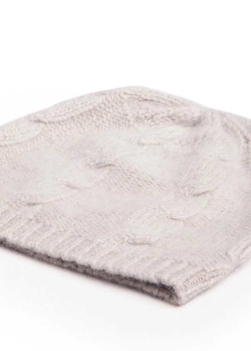 Cable Cashmere Beanie