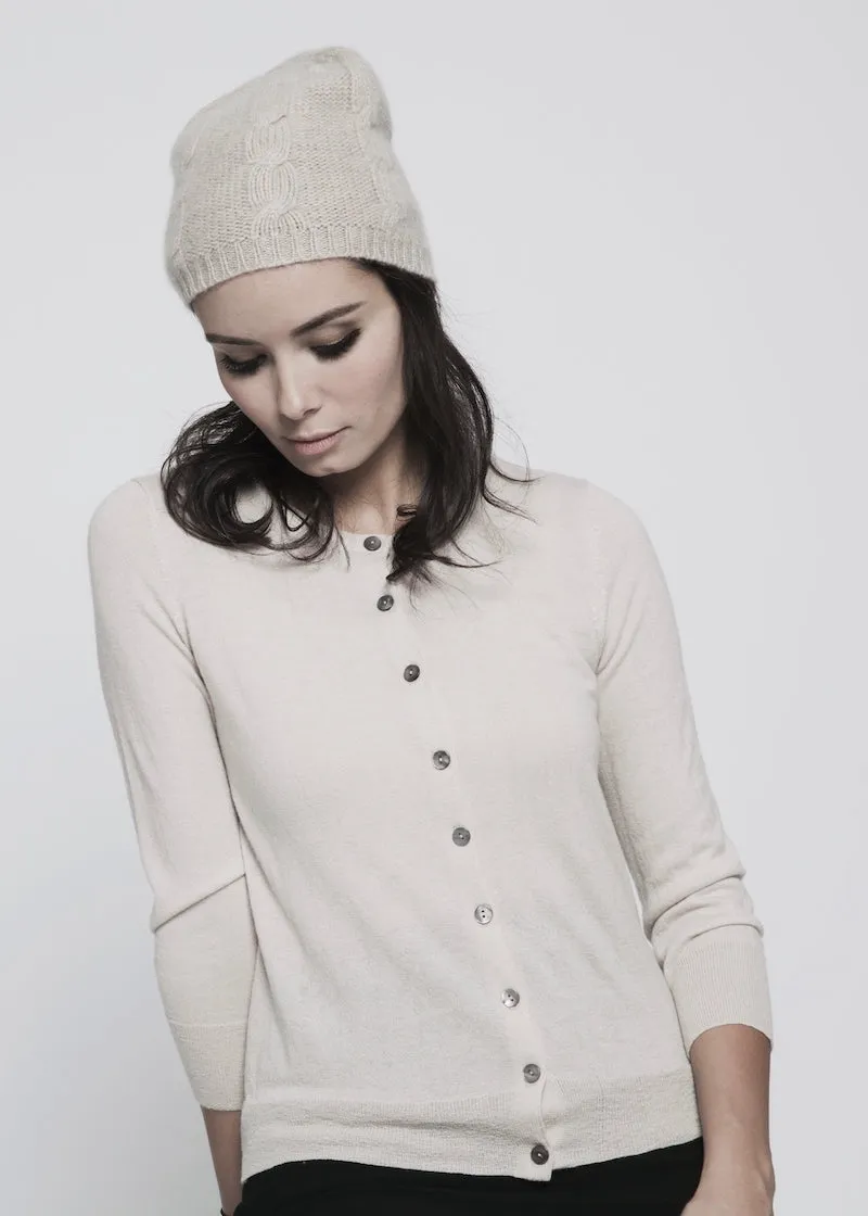 Cable Cashmere Beanie