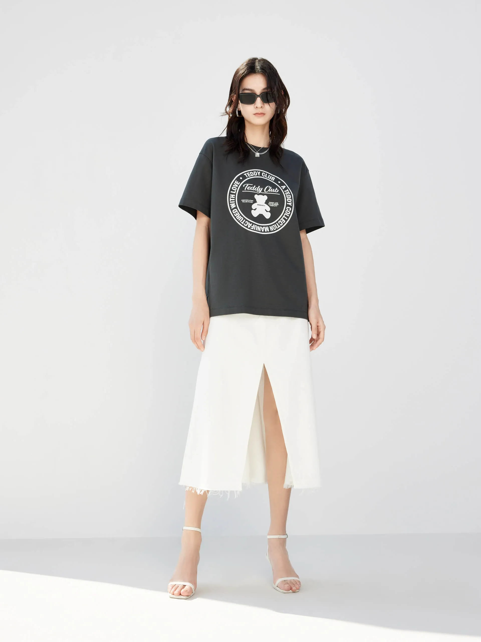Cartoon Print Cotton T-shirt