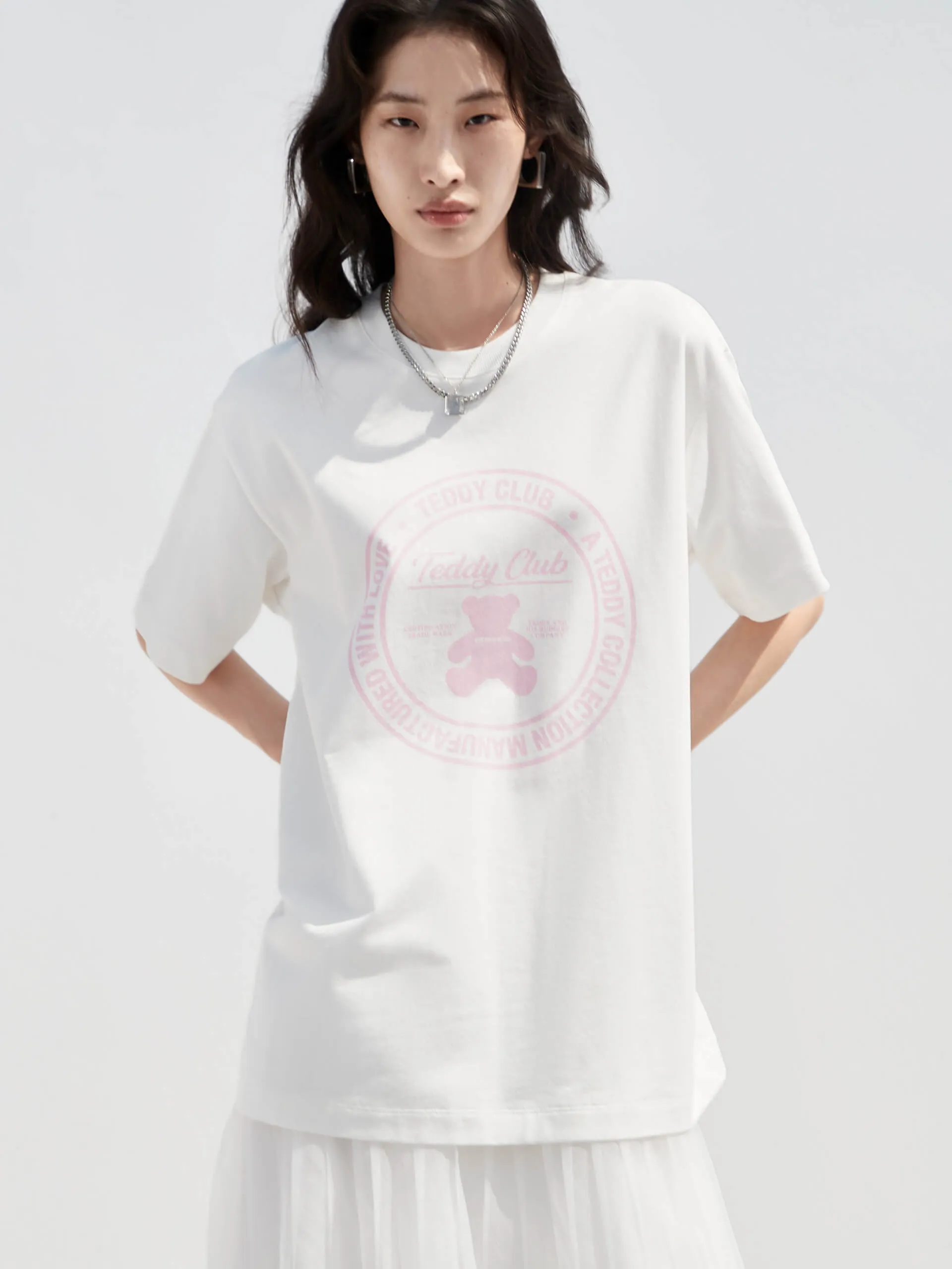 Cartoon Print Cotton T-shirt