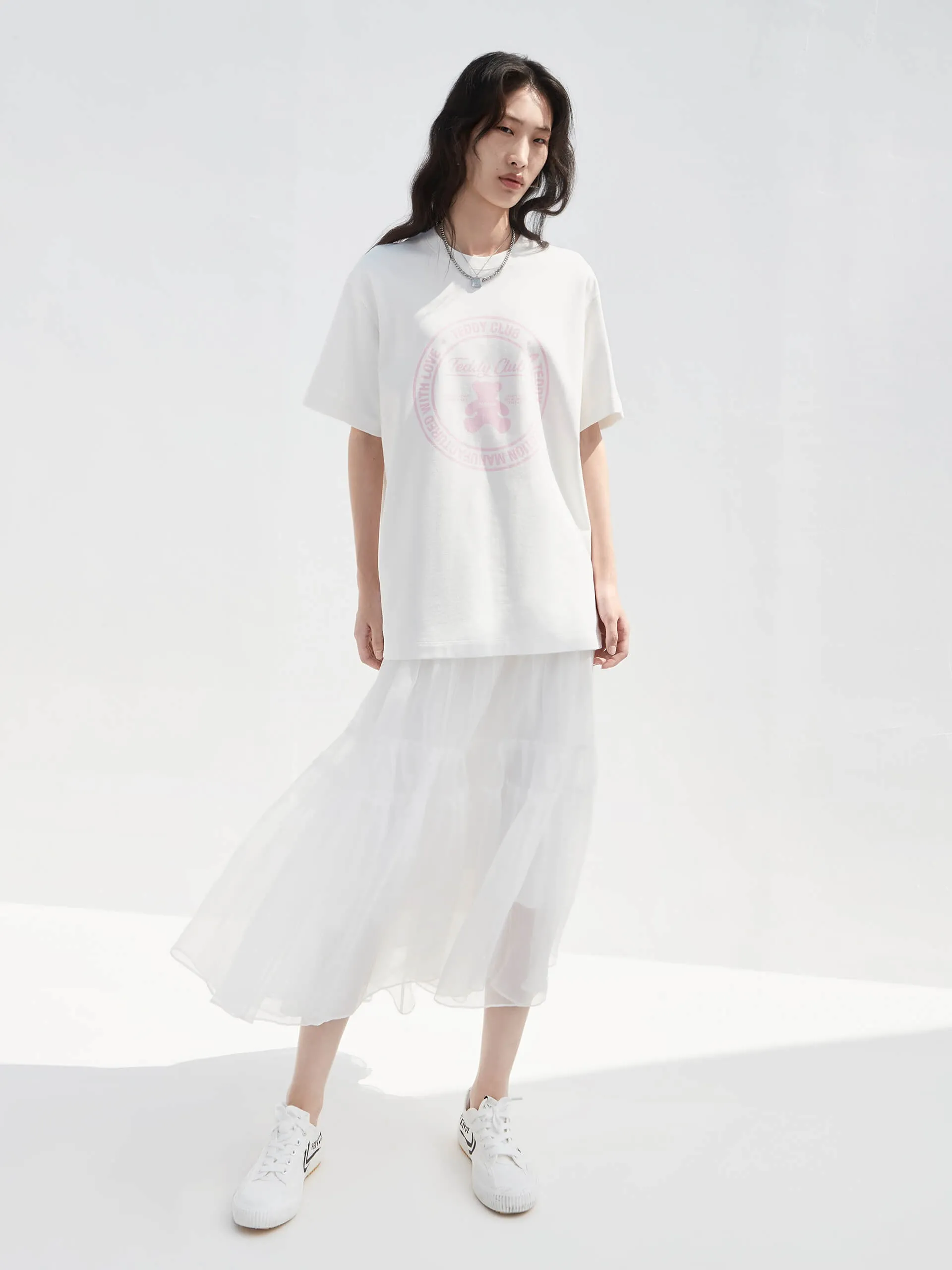 Cartoon Print Cotton T-shirt