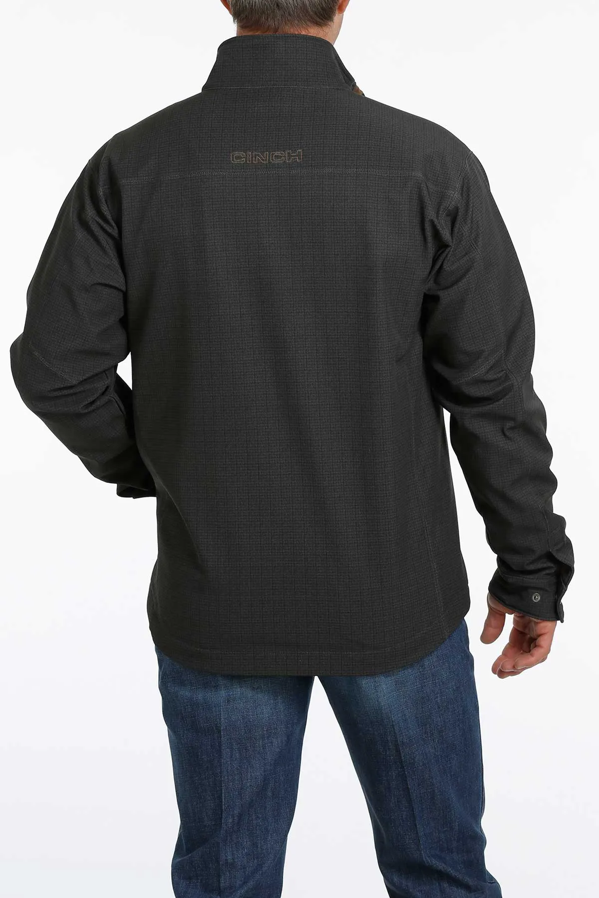 'Cinch' Men's Concealed Carry Bonded Logo Jacket - Black / Tan