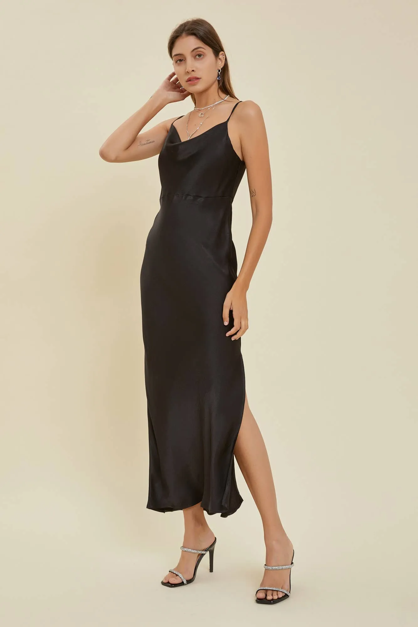 Cowl Neck Slip Dress