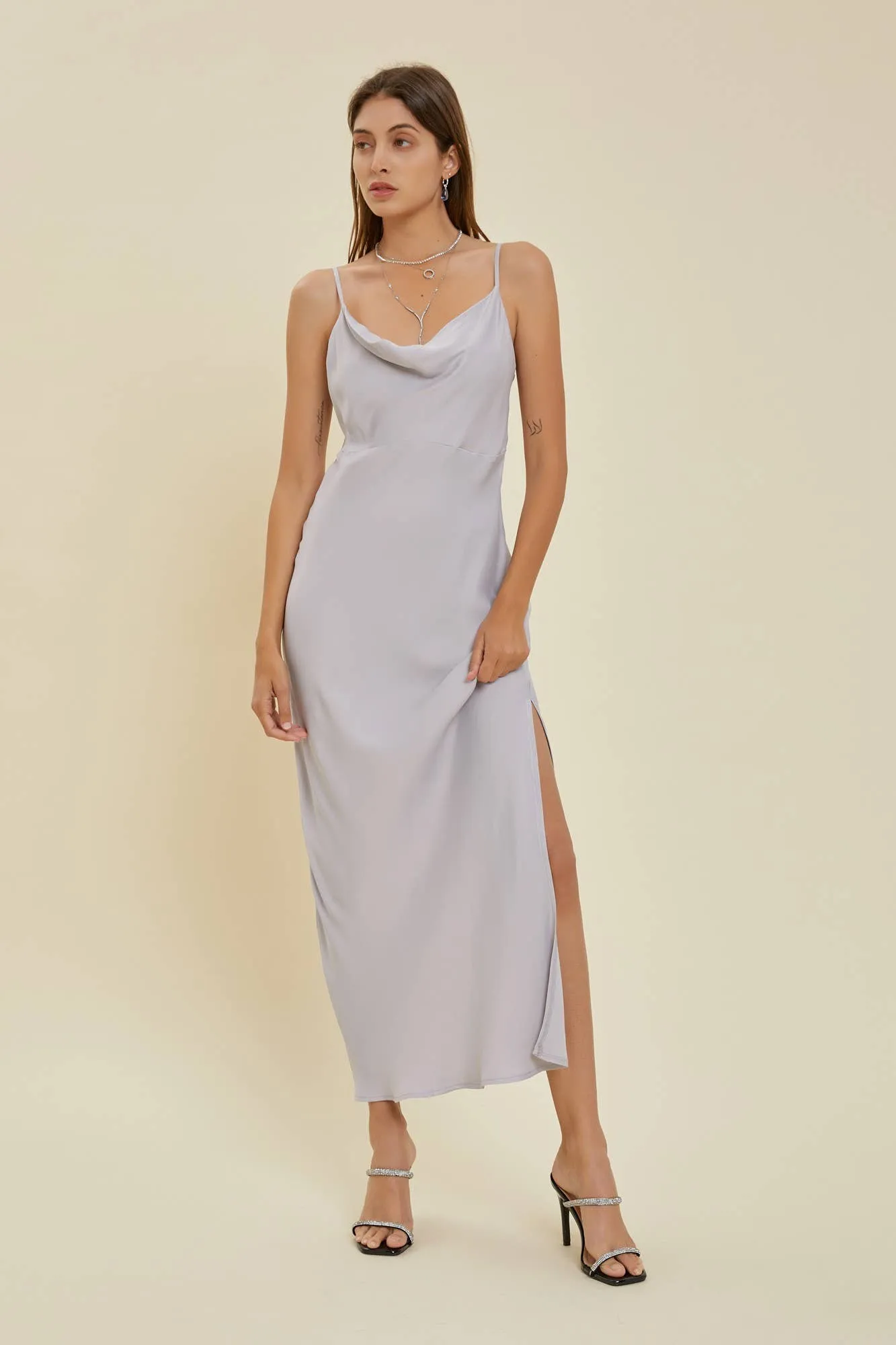Cowl Neck Slip Dress