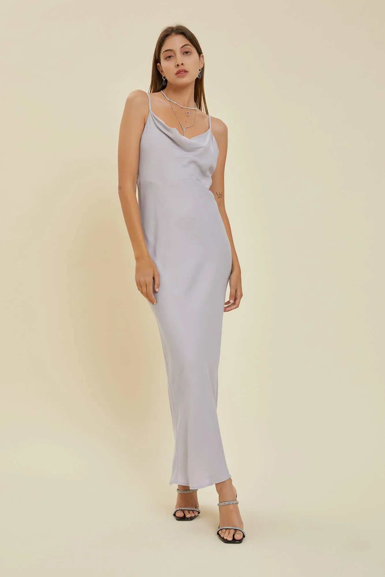 Cowl Neck Slip Dress