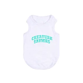 CS PUPPY ARCH LOGO T LIGHT HEATHER GREY