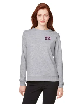 Custom Puma Ladies Cloudspun Crew, Light Gray Heather