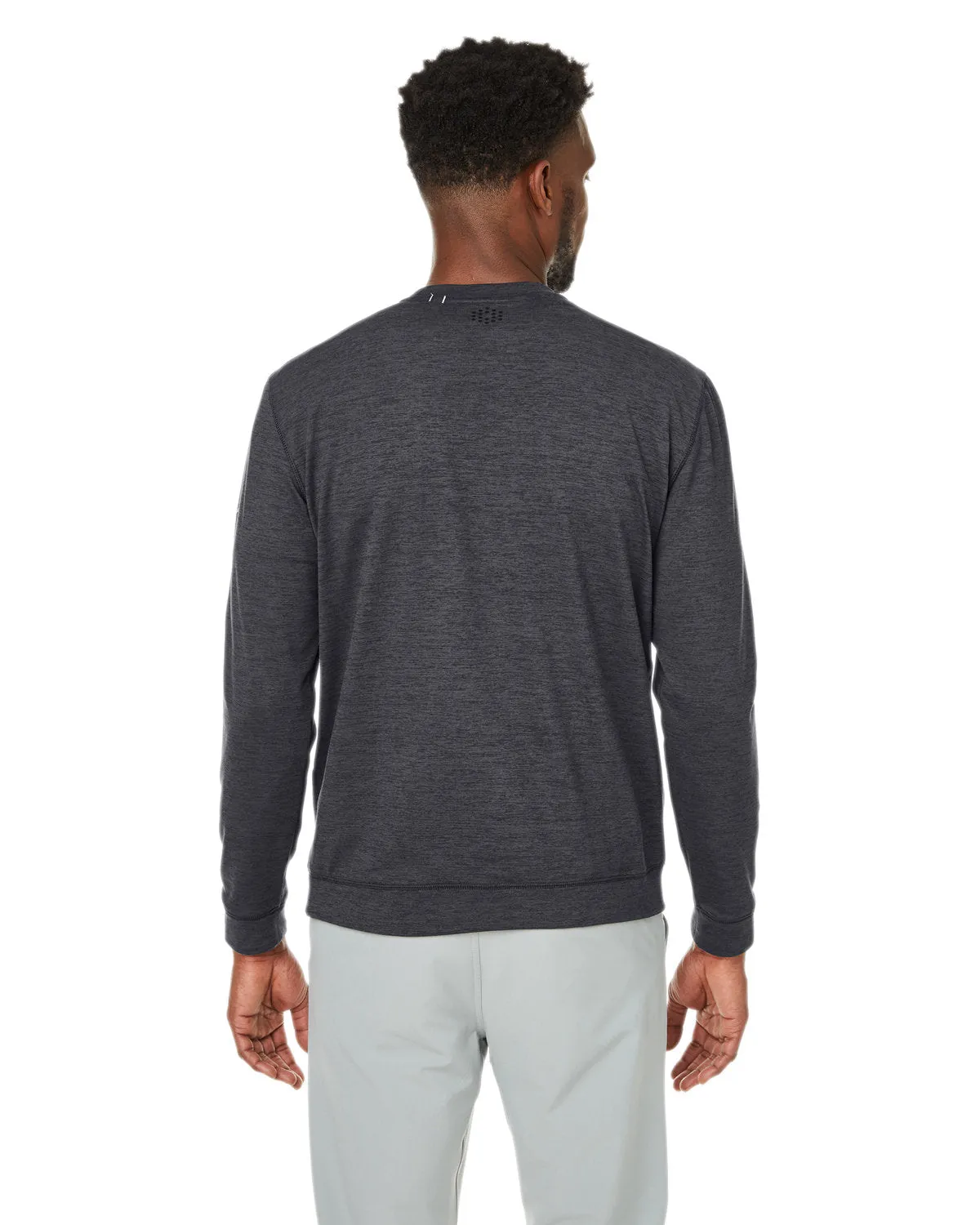 Custom Puma Men's Cloudspun Crew, Puma Black Heather