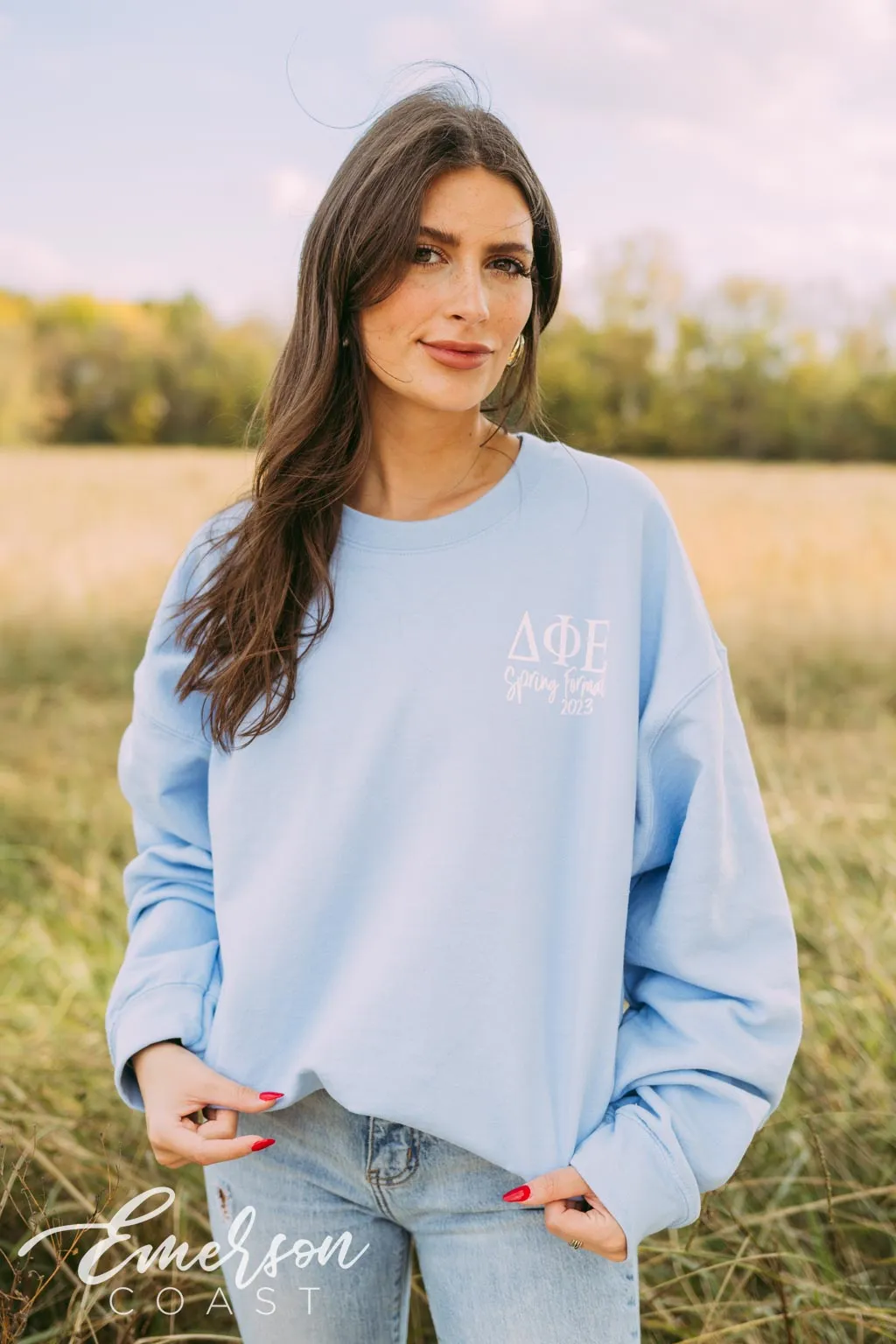 Delta Phi Epsilon Spring Formal House Crewneck