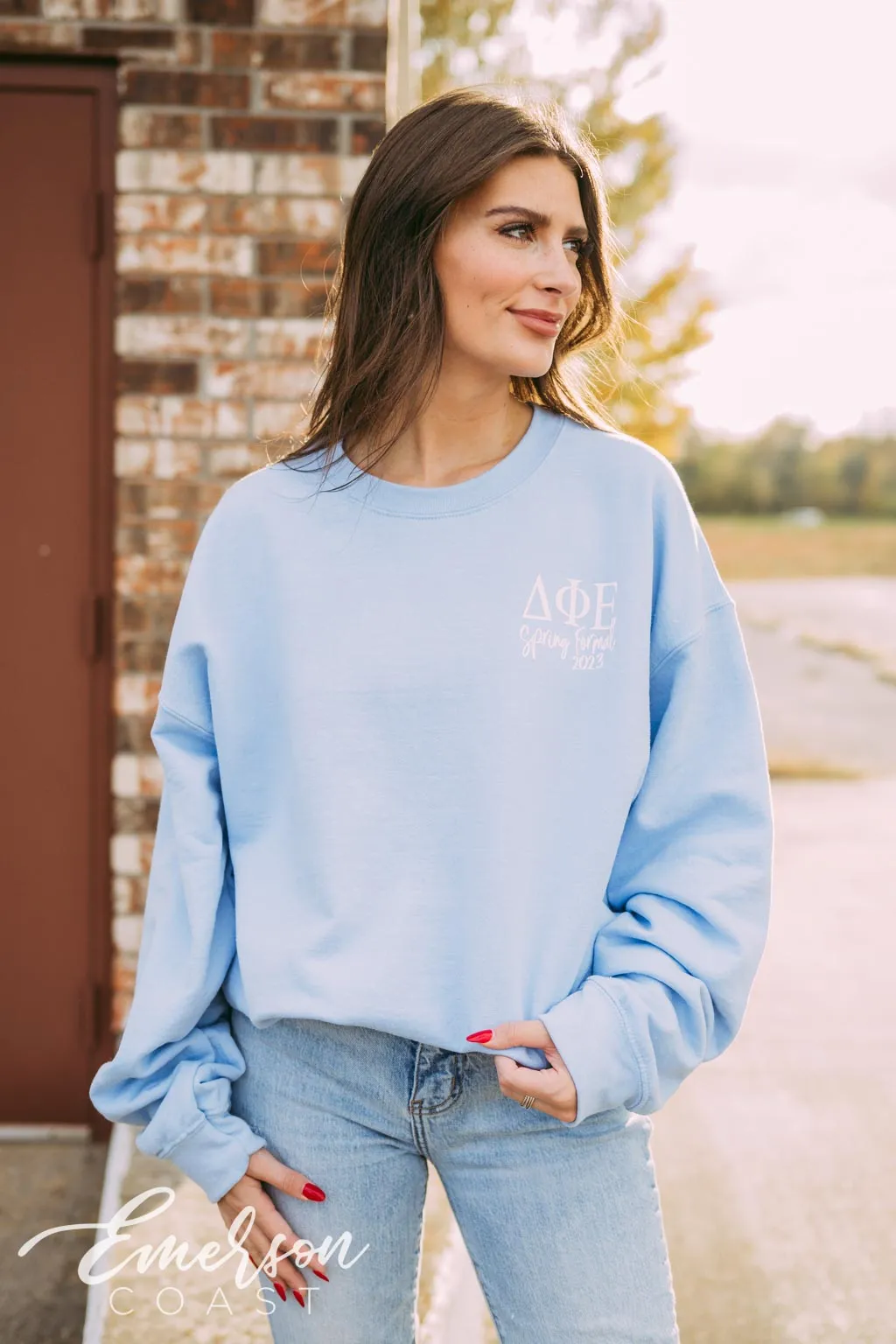 Delta Phi Epsilon Spring Formal House Crewneck