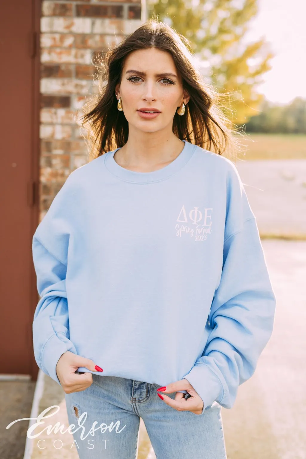 Delta Phi Epsilon Spring Formal House Crewneck