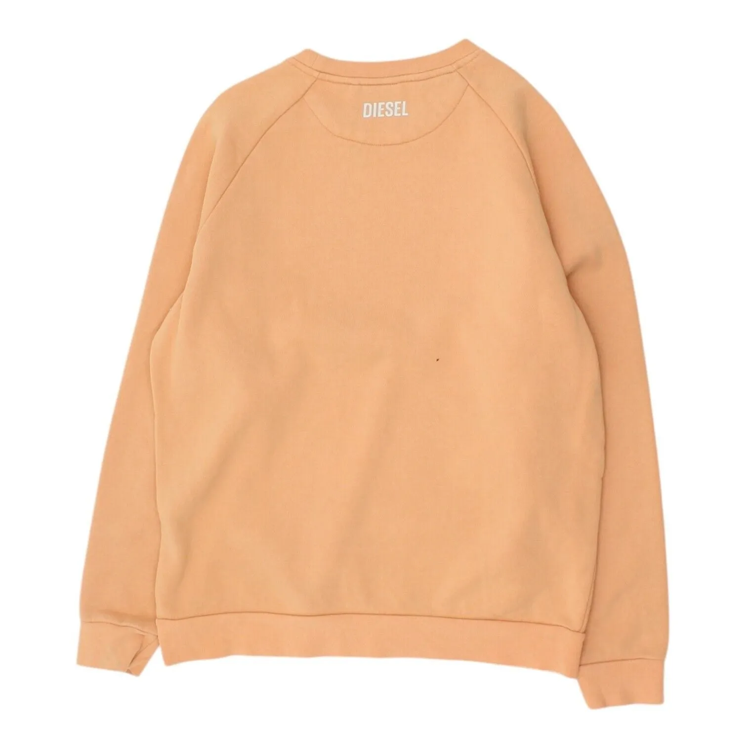 Diesel Mens Orange Crew Neck Sweatshirt | Casual Designer Jumper Sweater VTG