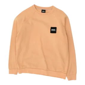 Diesel Mens Orange Crew Neck Sweatshirt | Casual Designer Jumper Sweater VTG