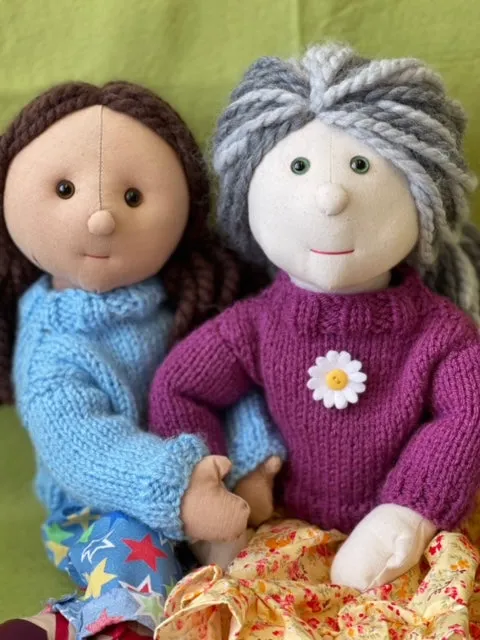 *DOWNLOAD* - Knitting Pattern A4 - Simple Jumper for a 54cm Rag Doll