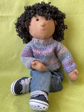 *DOWNLOAD* - Knitting Pattern A4 - Simple Jumper for a 54cm Rag Doll