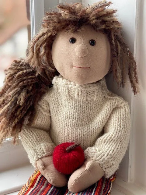 *DOWNLOAD* - Knitting Pattern A4 - Simple Jumper for a 54cm Rag Doll