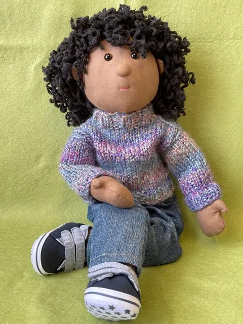 *DOWNLOAD* - Knitting Pattern A4 - Simple Jumper for a 54cm Rag Doll